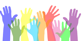 Volunteer Hands raised to volunteer