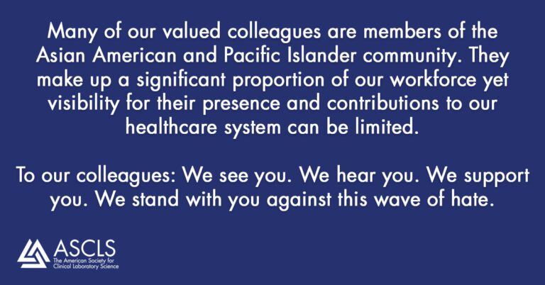 ASCLS-AAPI-Statement-March-2021 Statement in Support of Asian American and Pacific Islander Members