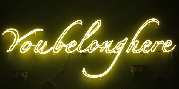 Belonging-web You belong here neon sign