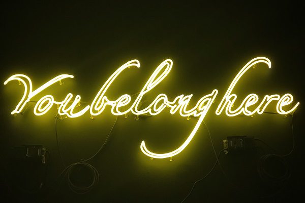 You belong here neon sign