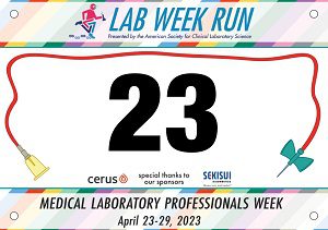 2023 Lab Week Run Race Bib