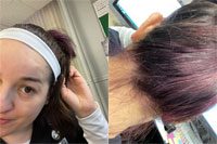 Letycia Nunez Argote's dyed hair for 2023 PRISM challenge