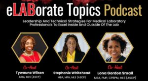 eLABorate Topics Podcast Hosts Tywauna Wilson, Stephanie Whitehead, and Lona Gordon Small