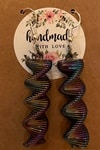 DNA earrings from the 2024 ASCLS Education & Research Fund Handmade for the Holidays Fundraiser