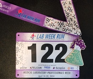 2024 ASCLS Lab Week Run and Race Bib