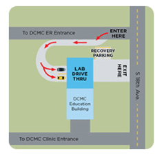 Door County Medical Center drive-thru laboratory map