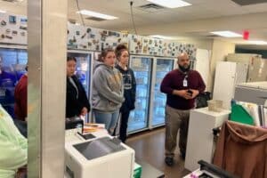 Tour of the medical laboratory during an MLS student night at a hospital