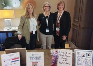 ASCLS Political Action Committee table at the 2024 Labvocate Symposium