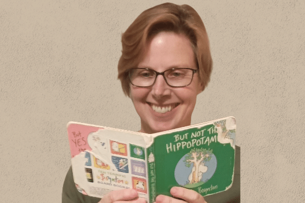 Heather Parks reading But Not The Hippopotamus