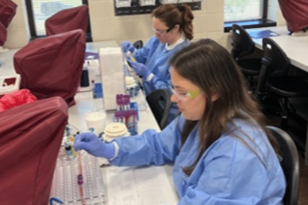 ASCLS Today-32-McNeese Students McNeese State University MLS students conducting research in the lab