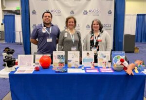 ASCLS booth at National Science Teaching Association conference