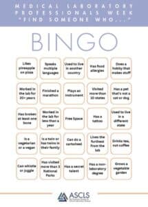 2026 Lab Week BINGO Card