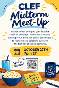 CLEF Midterm Meet-up Oct 27, 2026